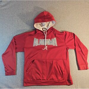 Alabama Crimson Tide Champion Hoodie Sweatshirt L Red Embroidered Pullover